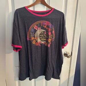 Women’s Natural Life Oversized Slub Graphic Tee Size L